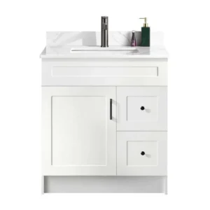 Serena 30″ Free Standing Bathroom Vanity Two Doors - White