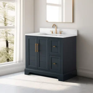 Bathroom Sink - Black, 24x12