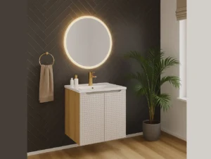 Eviva Lugano 42 Modern Vanity - Light Oak, 24x12