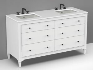 36 in. Single Sink Bathroom Vanity Set in White - White, 24x12
